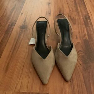 Faux suede slingbacks H&M